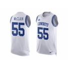 Nike Dallas Cowboys #55 Rolando McClain White Men's Stitched NFL Limited Tank Top Jersey