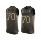 Nike Dallas Cowboys #70 Zack Martin Green Men's Stitched NFL Limited Salute To Service Tank Top Jersey