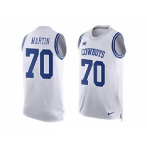 Nike Dallas Cowboys #70 Zack Martin White Men's Stitched NFL Limited Tank Top Jersey