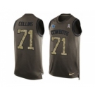 Nike Dallas Cowboys #71 La'el Collins Green Men's Stitched NFL Limited Salute To Service Tank Top Jersey