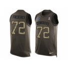 Nike Dallas Cowboys #72 Travis Frederick Green Men's Stitched NFL Limited Salute To Service Tank Top Jersey