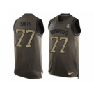 Nike Dallas Cowboys #77 Tyron Smith Green Men's Stitched NFL Limited Salute To Service Tank Top Jersey