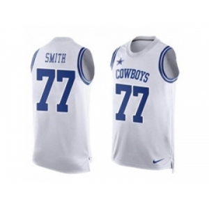 Nike Dallas Cowboys #77 Tyron Smith White Men's Stitched NFL Limited Tank Top Jersey