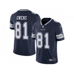 Nike Dallas Cowboys #81 Terrell Owens Navy Blue Team Color Men Stitched NFL Vapor Untouchable Limited Jersey