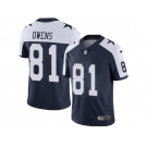 Nike Dallas Cowboys #81 Terrell Owens Navy Blue Thanksgiving Men Stitched NFL Vapor Untouchable Limited Throwback Jersey