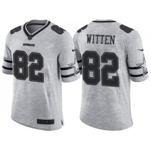 Nike Dallas Cowboys #82 Jason Witten 2016 Gridiron Gray II Men's NFL Limited Jersey