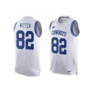 Nike Dallas Cowboys #82 Jason Witten White Men's Stitched NFL Limited Tank Top Jersey