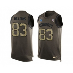 Nike Dallas Cowboys #83 Terrance Williams Green Men's Stitched NFL Limited Salute To Service Tank Top Jersey