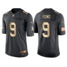 Nike Dallas Cowboys #9 Tony Romo Anthracite 2016 Christmas Gold Men's NFL Limited Salute to Service Jersey