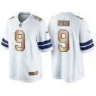 Nike Dallas Cowboys #9 Tony Romo White 2016 Christmas Men's NFL Game Gold Edition Jersey