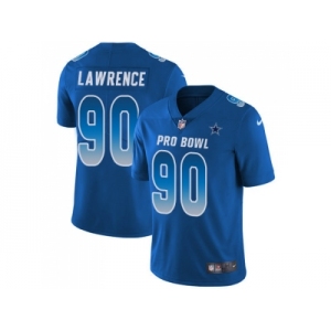 Nike Dallas Cowboys #90 DeMarcus Lawrence Royal Men Stitched NFL Limited NFC 2018 Pro Bowl Jersey