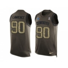 Nike Dallas Cowboys #90 Demarcus Lawrence Green Men's Stitched NFL Limited Salute To Service Tank Top Jersey