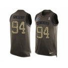 Nike Dallas Cowboys #94 Randy Gregory Green Men's Stitched NFL Limited Salute To Service Tank Top Jersey