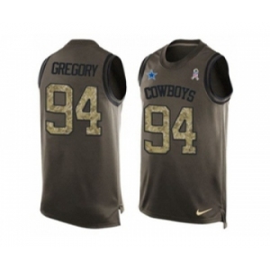 Nike Dallas Cowboys #94 Randy Gregory Green Men's Stitched NFL Limited Salute To Service Tank Top Jersey