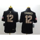 nike nfl jerseys dallas cowboys #12 staubach black[salute to service limited]