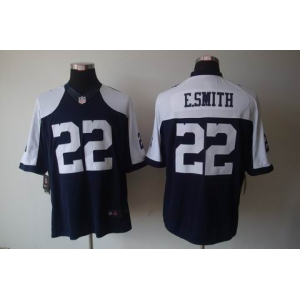 nike nfl jerseys dallas cowboys #22 e.smitth blue[game limited throwback]