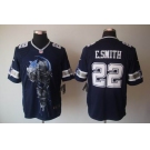 nike nfl jerseys dallas cowboys #22 e.smitth blue[helmet tri-blend limited]