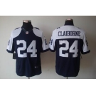 nike nfl jerseys dallas cowboys #24 claiborne blue[game limited throwback]