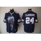 nike nfl jerseys dallas cowboys #24 claiborne blue[helmet tri-blend limited]