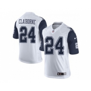 nike nfl jerseys dallas cowboys #24 morris claiborne white[Limited throwback]