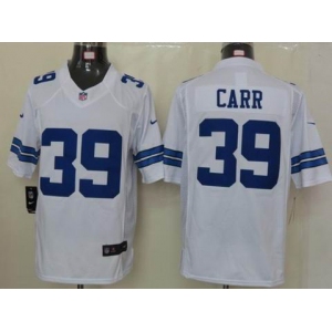 nike nfl jerseys dallas cowboys #39 carr white[nike limited]