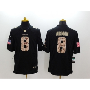 nike nfl jerseys dallas cowboys #8 aikman black[salute to service limited]