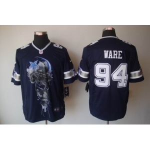 nike nfl jerseys dallas cowboys #94 ware blue[helmet tri-blend limited]