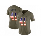 Women Nike Dallas Cowboys #41 Keith Smith Limited Olive USA Flag 2017 Salute to Service NFL Jersey