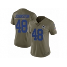 Women Nike Dallas Cowboys #48 Daryl Johnston Limited Olive 2017 Salute to Service NFL Jersey