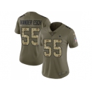Women Nike Dallas Cowboys #55 Leighton Vander Esch Olive Camo Stitched NFL Limited 2017 Salute to Service Jersey