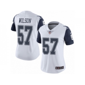 Women Nike Dallas Cowboys #57 Damien Wilson Limited White Rush Vapor Untouchable NFL Jersey