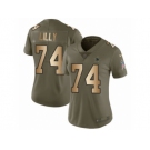 Women Nike Dallas Cowboys #74 Bob Lilly Limited Olive Gold 2017 Salute to Service NFL Jersey