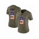 Women Nike Dallas Cowboys #9 Tony Romo Limited Olive USA Flag 2017 Salute to Service NFL Jersey