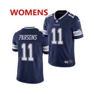 Women's Dallas Cowboys #11 Micah Parsons Blue 2021 Draft Jersey