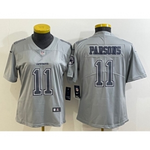 Women's Dallas Cowboys #11 Micah Parsons Grey Atmosphere Fashion 2022 Vapor Untouchable Stitched Nike Limited Jersey