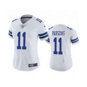 Women's Dallas Cowboys #11 Micah Parsons White Vapor Untouchable Limited Stitched Football Jersey