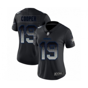 Women's Dallas Cowboys #19 Amari Cooper Black Smoke Fashion Limited Football Jersey