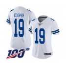 Women's Dallas Cowboys #19 Amari Cooper White Vapor Untouchable Limited Player 100th Season Football Jersey