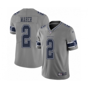 Women's Dallas Cowboys #2 Brett Maher Limited Gray Inverted Legend Football Jersey