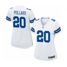 Women's Dallas Cowboys #20 Tony Pollard Game White Football Jersey