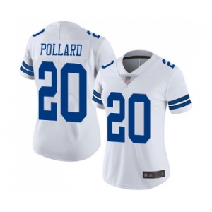 Women's Dallas Cowboys #20 Tony Pollard White Vapor Untouchable Limited Jersey