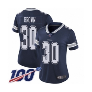 Women's Dallas Cowboys #30 Anthony Brown Navy Blue Team Color Vapor Untouchable Limited Player 100th Season Football Jersey