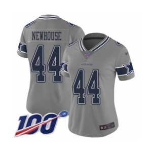 Women's Dallas Cowboys #44 Robert Newhouse Limited Gray Inverted Legend 100th Season Football Jersey