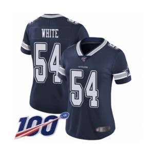 Women's Dallas Cowboys #54 Randy White Navy Blue Team Color Vapor Untouchable Limited Player 100th Season Football Jersey