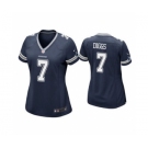 Women's Dallas Cowboys #7 Trevon Diggs Navy Vapor Untouchable Limited Stitched Football Jersey