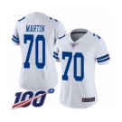 Women's Dallas Cowboys #70 Zack Martin White Vapor Untouchable Limited Player 100th Season Football Jersey