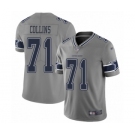 Women's Dallas Cowboys #71 La'el Collins Limited Gray Inverted Legend Football Jersey