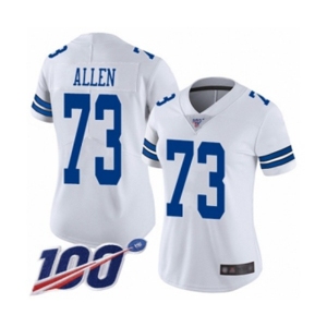 Women's Dallas Cowboys #73 Larry Allen White Vapor Untouchable Limited Player 100th Season Football Jersey