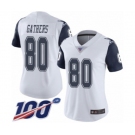 Women's Dallas Cowboys #80 Rico Gathers Limited White Rush Vapor Untouchable 100th Season Football Jersey