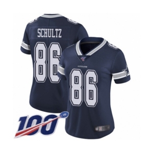 Women's Dallas Cowboys #86 Dalton Schultz Navy Blue Team Color Vapor Untouchable Limited Player 100th Season Football Jersey